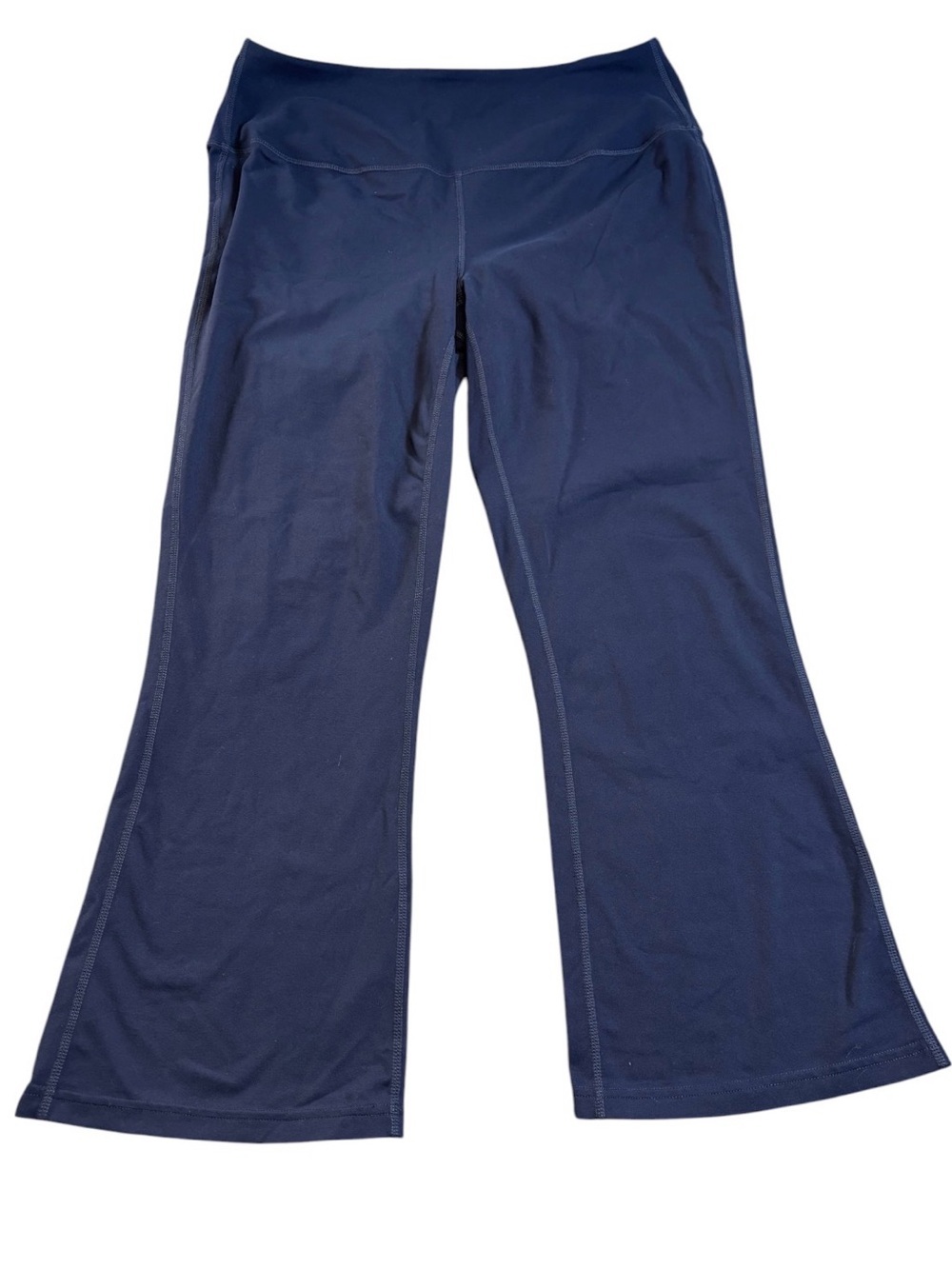 prAna Flare Leggings Women’s Large Navy Blue Yoga Pants Bootcut Cropped 25.5"